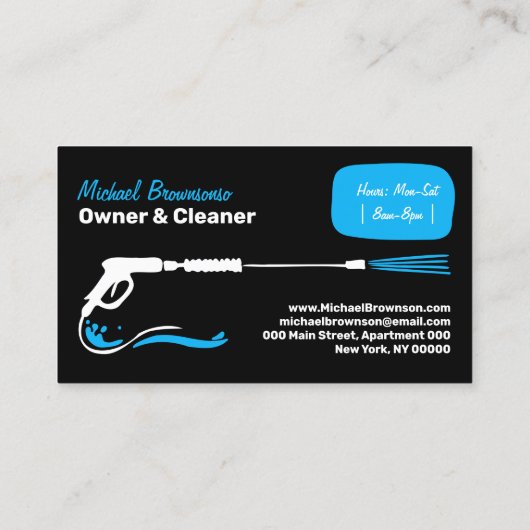 Pressure Washing Water Drops Power Wash Cleaning 名刺 (裏面)