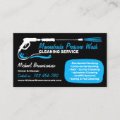 Pressure Washing Water Drops Power Wash Cleaning 名刺 (正面)