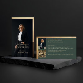 Prestige Luxury Realtor Law Firm Gold & Black Luxe 名刺