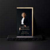 Prestige Luxury Realtor Law Firm Gold & Black Luxe 名刺
