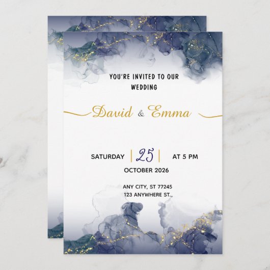 Prestige Wedding Invitation Card 招待状 (正面/裏面)