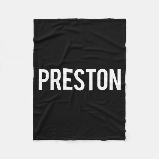 Preston - Cool New Funny Name Fan Gift Tee  フリースブランケット (正面)