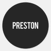 Preston - Cool New Funny Name Fan Gift Tee  ラウンドシール (正面)