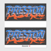Preston Vorname Name Graffiti Aufkleber Sticker シール (シート)