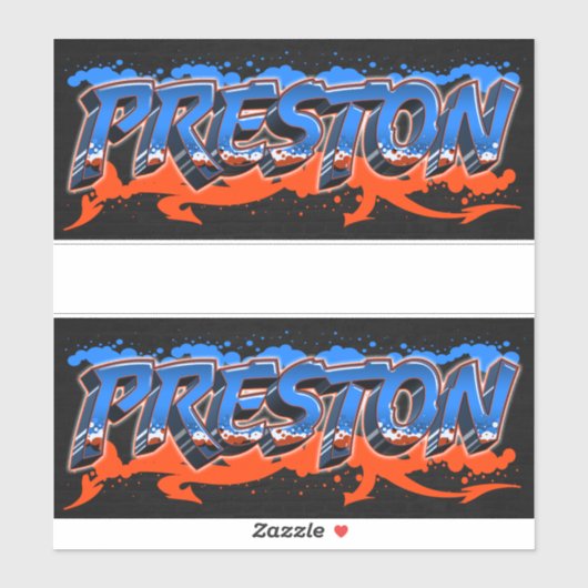 Preston Vorname Name Graffiti Aufkleber Sticker シール (シート)