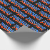 Preston Vorname Name Graffiti blue orange ラッピングペーパー (角)