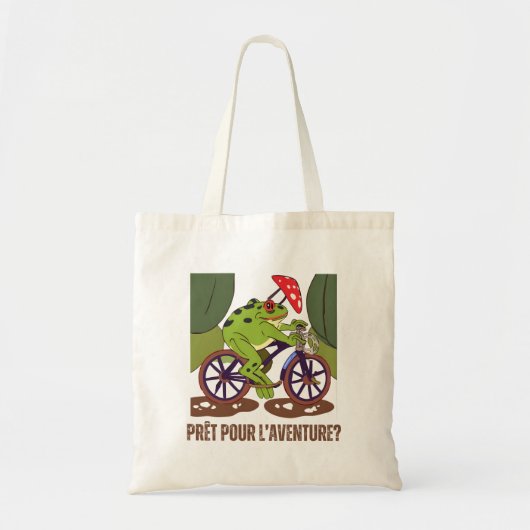 Prêt pour l'aventure, mushroom frog トートバッグ (正面)