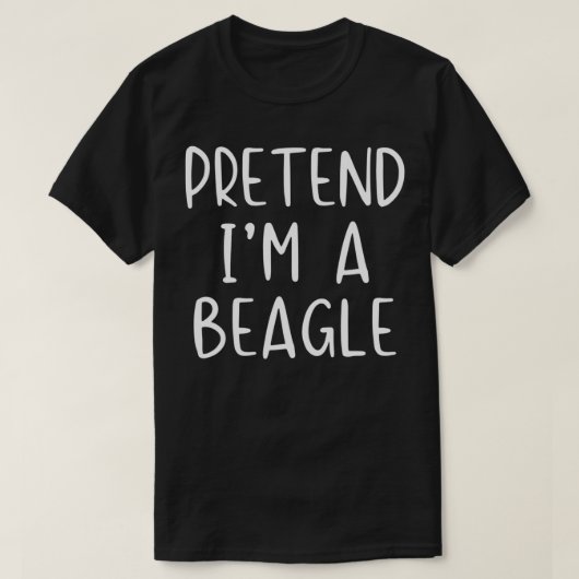 Pretend Beagle Dog Costume Halloween Lazy Easy  Tシャツ (デザイン正面)