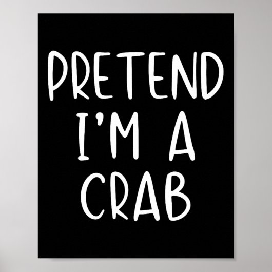 Pretend Crab Costume Halloween Lazy Easy  ポスター (正面)