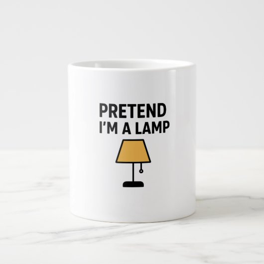 Pretend I’m A Lamp Illustrated Coffee Mug ジャンボコーヒーマグカップ (正面)