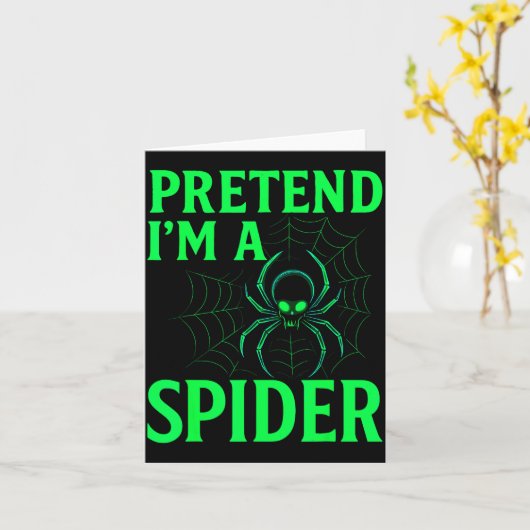 Pretend I’m A Sder Shirt, Funny Halloween Skeleton カード (黄色い花)