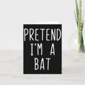 Pretend I'm A Bat Costume Halloween Funny Lazy Adu カード (正面)