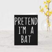 Pretend I'm A Bat Costume Halloween Funny Lazy Adu カード (黄色い花)