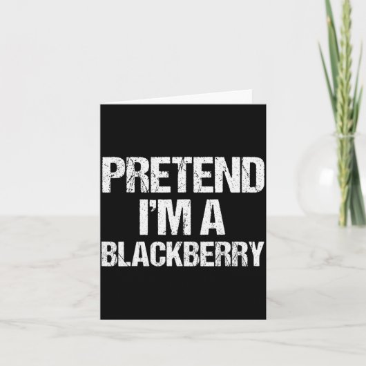 Pretend I'm A Blackberry Funny Lazy Halloween Cost カード (正面)