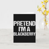 Pretend I'm A Blackberry Funny Lazy Halloween Cost カード (黄色い花)