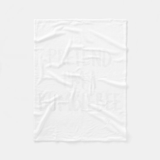 Pretend I'm A Bumblebee Family Funny Halloween Par フリースブランケット (正面)