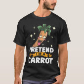 Pretend Im A Carrot Face Funny Vegan Vegetable Far Tシャツ (正面)