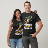 Pretend Im A Carrot Face Funny Vegan Vegetable Far Tシャツ (ユニセックス)