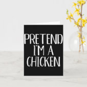 Pretend I'm A Chicken Costume Family Funny Hallowe カード (黄色い花)