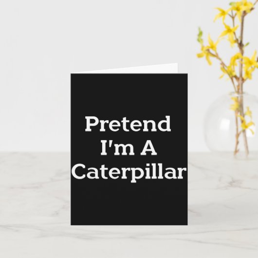 Pretend I'm A Costume Funny Halloween Party Lazy  カード (黄色い花)