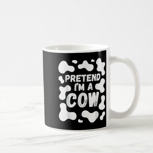 Pretend I'm A Cow Funny Halloween コーヒーマグカップ (右)