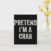 Pretend I'm A Crab Funny Last Minute Halloween Cos カード (黄色い花)