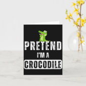 Pretend I'm A Crocodile Lazy Halloween Easy Costum カード (黄色い花)