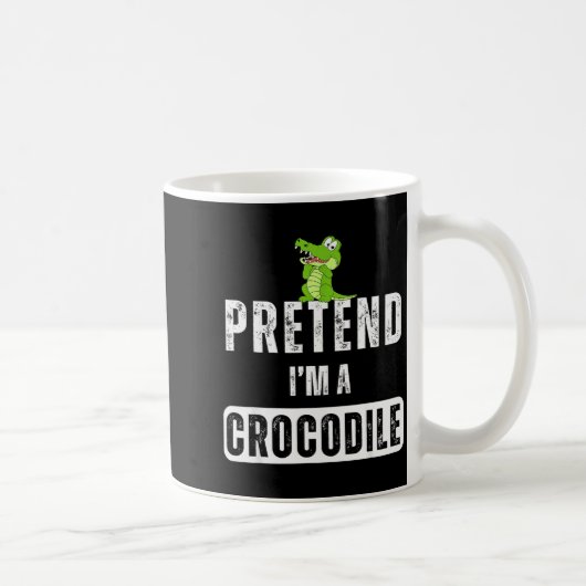 Pretend I'm A Crocodile Lazy Halloween Easy Costum コーヒーマグカップ (右)