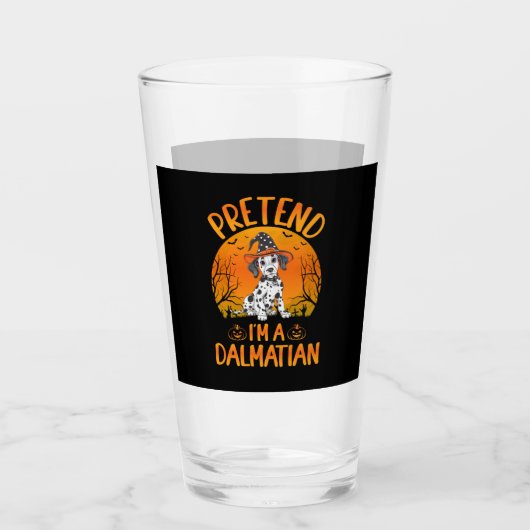 Pretend i'm a Dalmatian Dog Halloween (1) タンブラーグラス (正面)