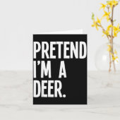 Pretend I'm A Deer Funny Halloween Party Costume  カード (黄色い花)