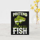 Pretend I'm A Fish B Funny Cute Lazy Halloween Cos カード (黄色い花)