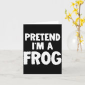 Pretend I'm A Frog Funny Halloween Costume Humor  カード (黄色い花)