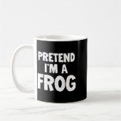 Pretend I'm A Frog Funny Halloween Costume Humor  コーヒーマグカップ (左)