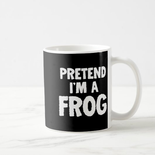 Pretend I'm A Frog Funny Halloween Costume Humor  コーヒーマグカップ (右)