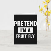 Pretend I'm A Fruit Fly Funny Halloween Costume  カード (黄色い花)