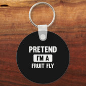 Pretend I'm A Fruit Fly Funny Halloween Costume  キーホルダー (正面)