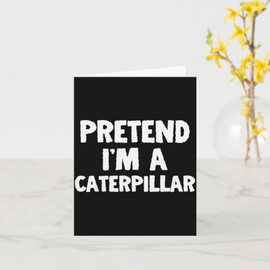 Pretend I'm A Funny Halloween Costume Humor  カード (黄色い花)