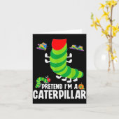 Pretend I'm A Funny Lazy Halloween Costume カード (黄色い花)