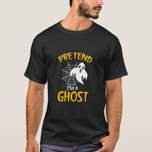 Pretend I'm a Ghost Halloween Web Spider Tシャツ (正面)