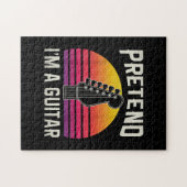 Pretend I'm A Guitar Funny Costume Gift ジグソーパズル (横)