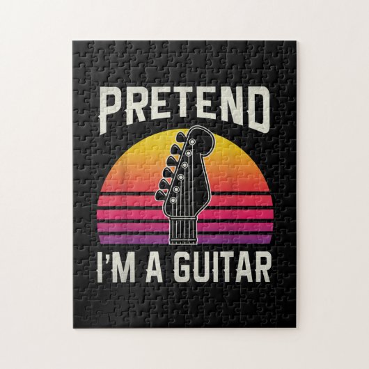 Pretend I'm A Guitar Funny Costume Gift ジグソーパズル (縦)