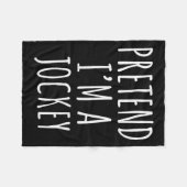 Pretend I'm A Jockey Costume Design  フリースブランケット (正面(横))