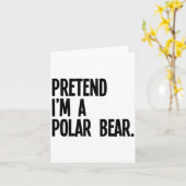 Pretend I'm A Lar Bear Funny Halloween Party Costu カード (黄色い花)