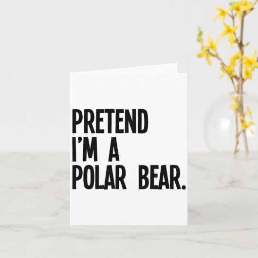 Pretend I'm A Lar Bear Funny Halloween Party Costu カード (黄色い花)