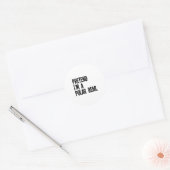 Pretend I'm A Lar Bear Funny Halloween Party Costu ラウンドシール (封筒)