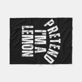 Pretend I'm A Lemon Funny Lazy Halloween Costume  フリースブランケット (正面(横))