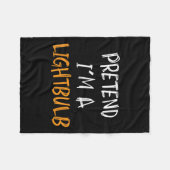 Pretend I'm A Lightbulb Funny Lazy Halloween Costu フリースブランケット (正面(横))