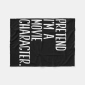 Pretend I'm A Movie Character Funny Halloween Part フリースブランケット (正面(横))