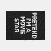 Pretend I'm A Movie Star Lazy Halloween Costume  フリースブランケット (正面(横))