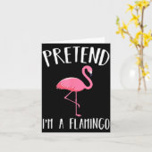 Pretend I'm A Nk Flamingo Funny Halloween Costume  カード (黄色い花)
